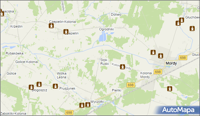 mapa Stok Ruski, Stok Ruski na mapie Targeo