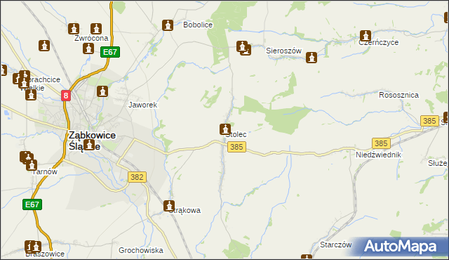 mapa Stolec gmina Ząbkowice Śląskie, Stolec gmina Ząbkowice Śląskie na mapie Targeo