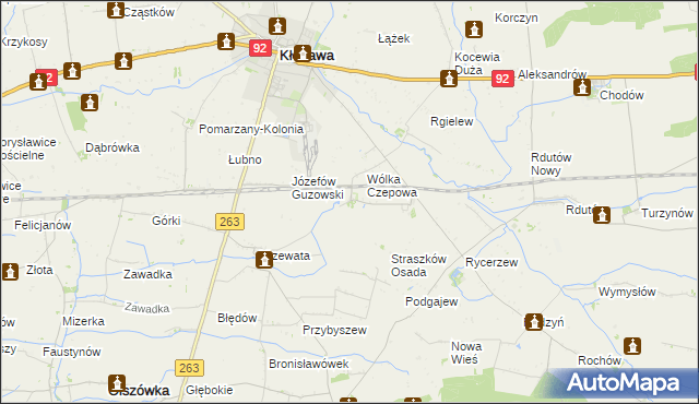 mapa Straszkówek, Straszkówek na mapie Targeo