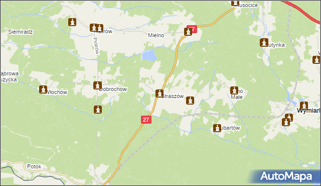 mapa Straszów gmina Przewóz, Straszów gmina Przewóz na mapie Targeo