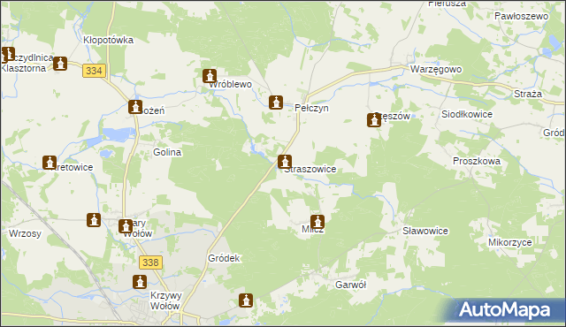 mapa Straszowice, Straszowice na mapie Targeo