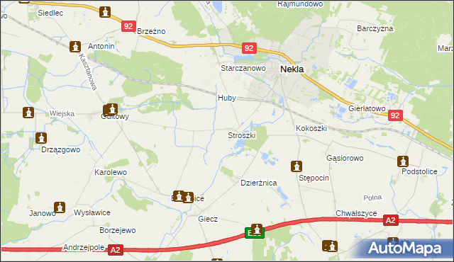 mapa Stroszki, Stroszki na mapie Targeo