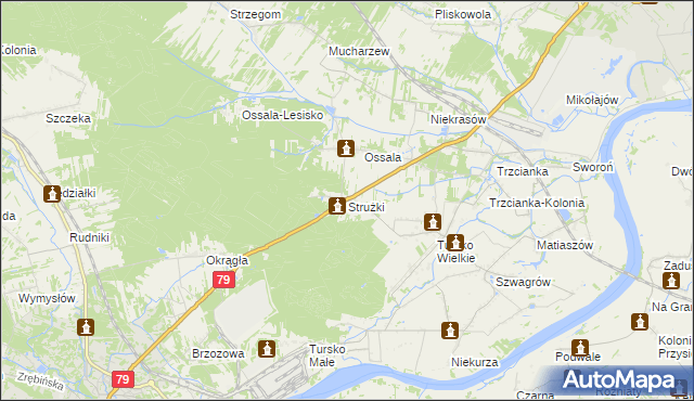 mapa Strużki, Strużki na mapie Targeo