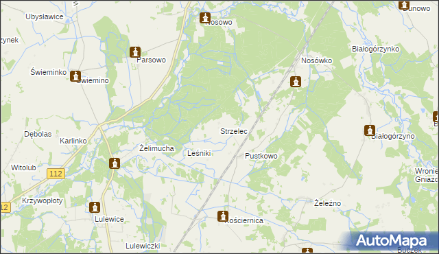 mapa Strzelec, Strzelec na mapie Targeo