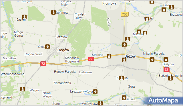 mapa Strzelna, Strzelna na mapie Targeo