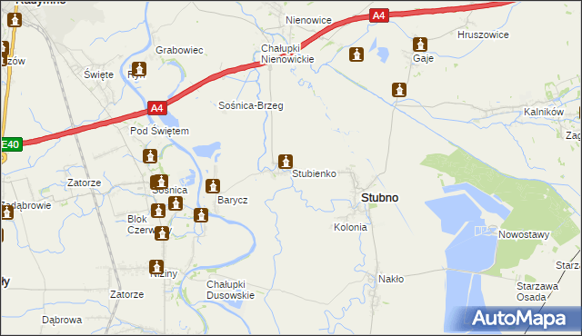 mapa Stubienko, Stubienko na mapie Targeo