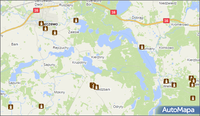 mapa Studzianek gmina Barczewo, Studzianek gmina Barczewo na mapie Targeo