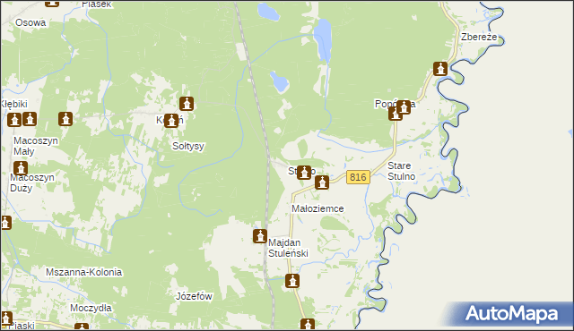 mapa Stulno, Stulno na mapie Targeo