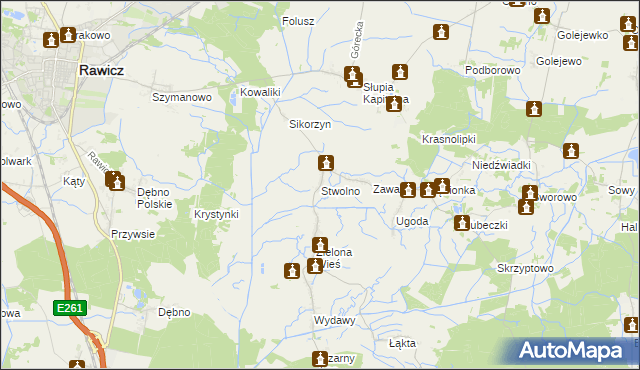 mapa Stwolno, Stwolno na mapie Targeo