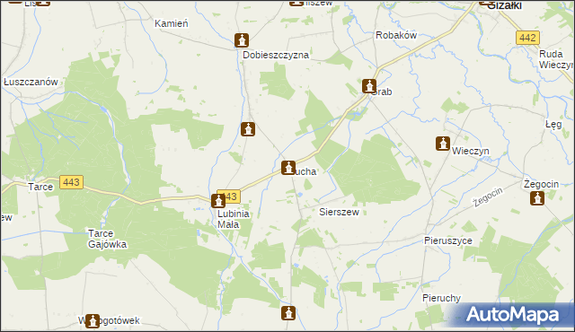 mapa Sucha gmina Żerków, Sucha gmina Żerków na mapie Targeo