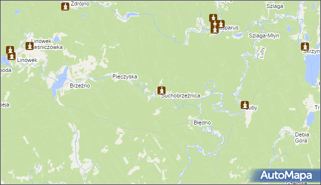 mapa Suchobrzeźnica, Suchobrzeźnica na mapie Targeo