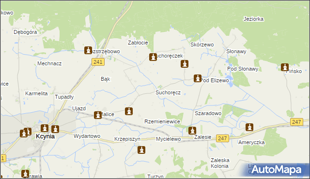 mapa Suchoręcz, Suchoręcz na mapie Targeo