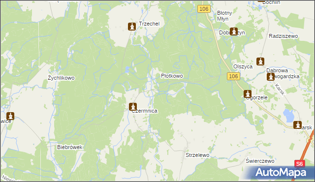 mapa Suchy Las gmina Nowogard, Suchy Las gmina Nowogard na mapie Targeo