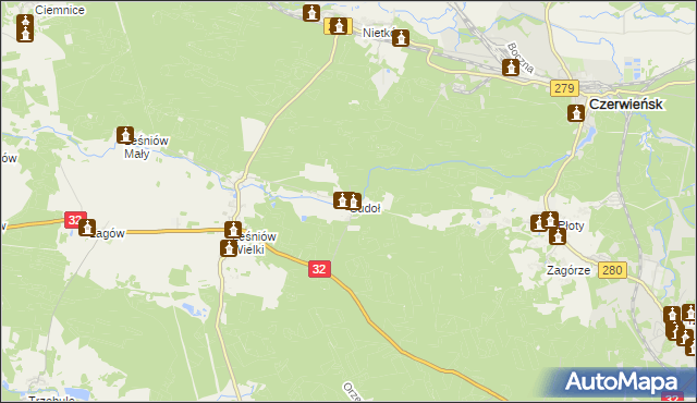 mapa Sudoł, Sudoł na mapie Targeo