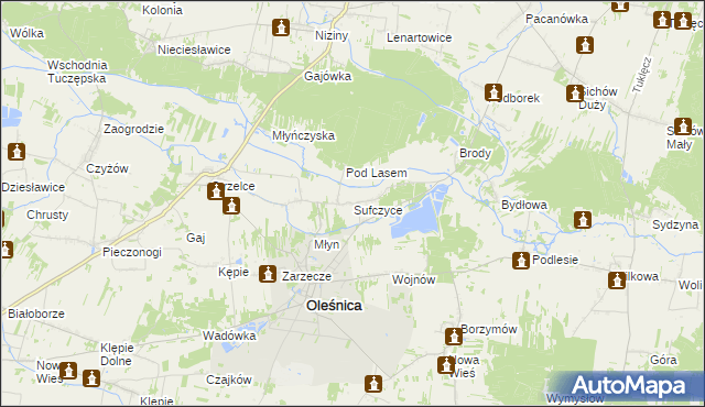 mapa Sufczyce, Sufczyce na mapie Targeo