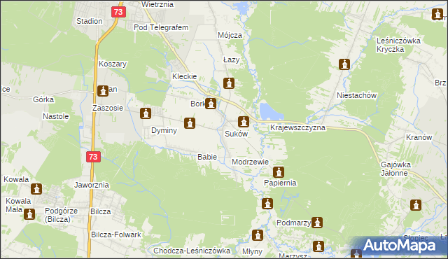 mapa Suków gmina Daleszyce, Suków gmina Daleszyce na mapie Targeo