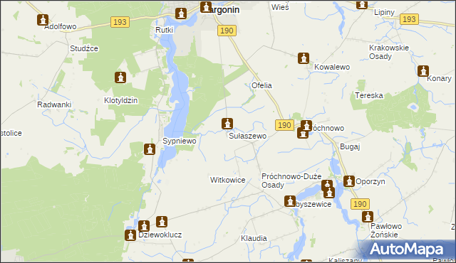 mapa Sułaszewo, Sułaszewo na mapie Targeo