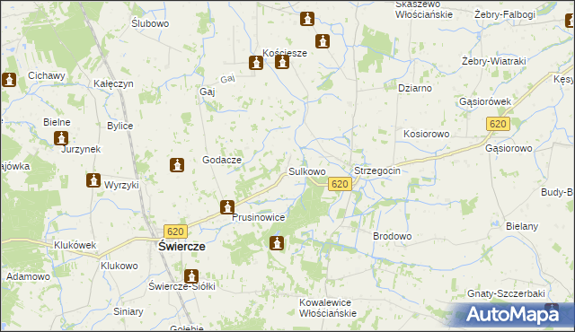 mapa Sulkowo, Sulkowo na mapie Targeo