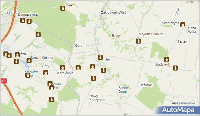 mapa Sulów, Sulów na mapie Targeo