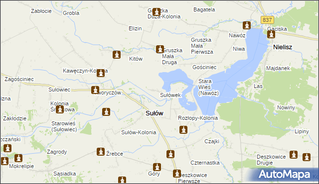 mapa Sułówek gmina Sułów, Sułówek gmina Sułów na mapie Targeo