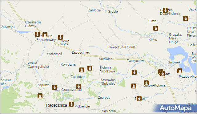 mapa Sułowiec, Sułowiec na mapie Targeo