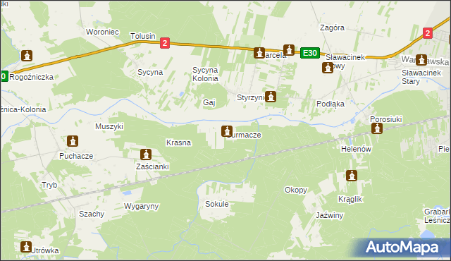 mapa Surmacze, Surmacze na mapie Targeo