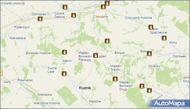 mapa Suszeń, Suszeń na mapie Targeo