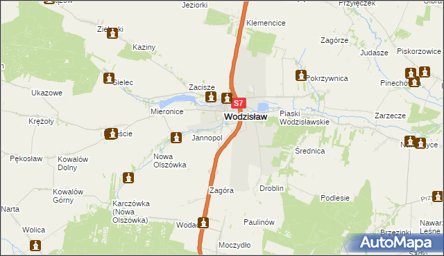 mapa Świątniki gmina Wodzisław, Świątniki gmina Wodzisław na mapie Targeo