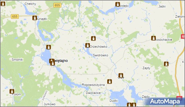 mapa Świdrówko, Świdrówko na mapie Targeo