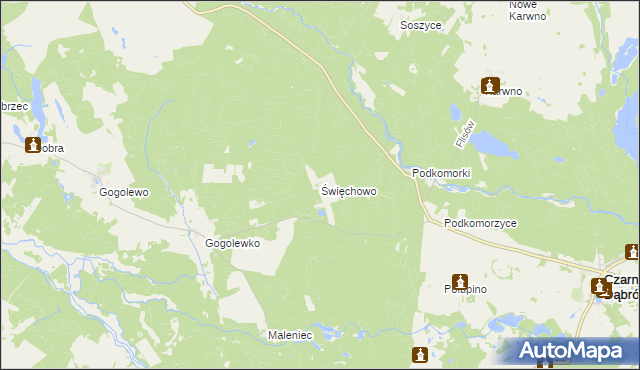 mapa Święchowo, Święchowo na mapie Targeo