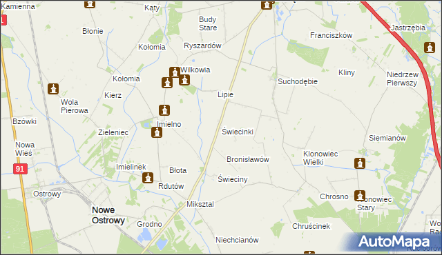 mapa Świecinki, Świecinki na mapie Targeo