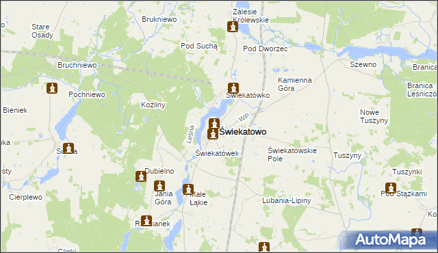 mapa Świekatowo, Świekatowo na mapie Targeo