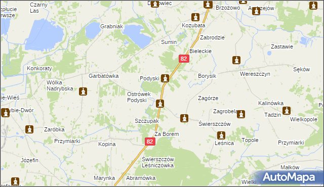 mapa Świerszczów-Kolonia, Świerszczów-Kolonia na mapie Targeo