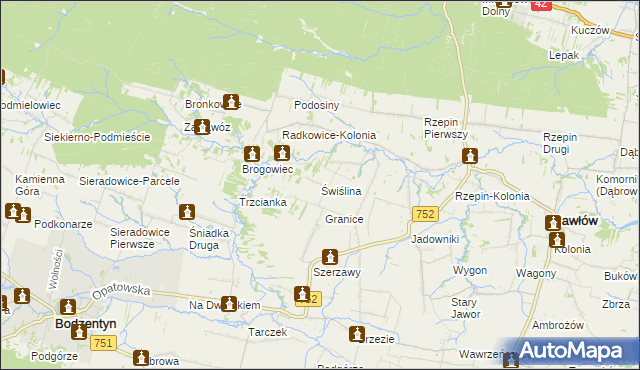 mapa Świślina, Świślina na mapie Targeo