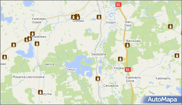 mapa Swobodna, Swobodna na mapie Targeo