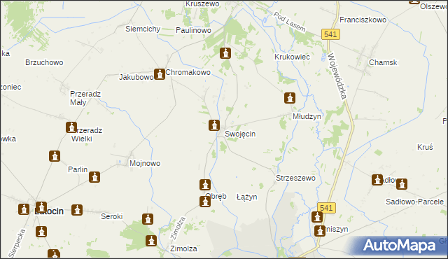 mapa Swojęcin, Swojęcin na mapie Targeo