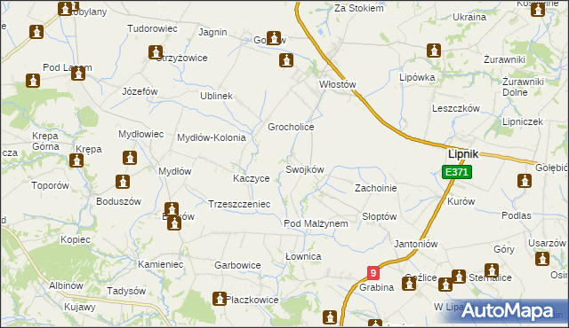 mapa Swojków gmina Lipnik, Swojków gmina Lipnik na mapie Targeo