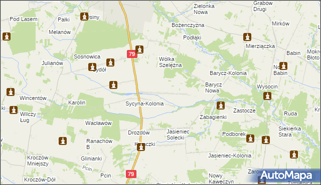 mapa Sycyna Północna, Sycyna Północna na mapie Targeo