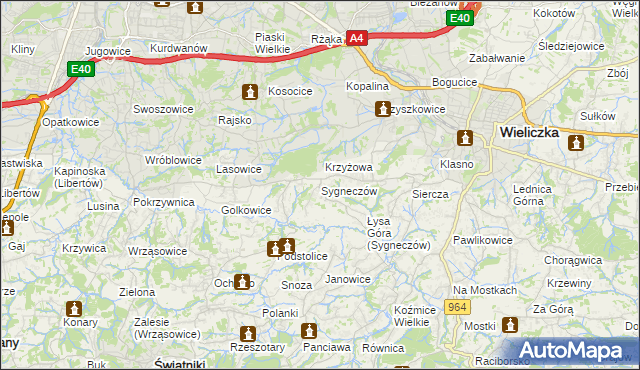 mapa Sygneczów, Sygneczów na mapie Targeo