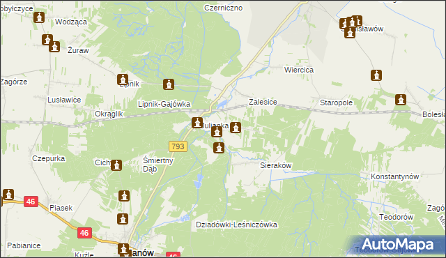 mapa Sygontka, Sygontka na mapie Targeo