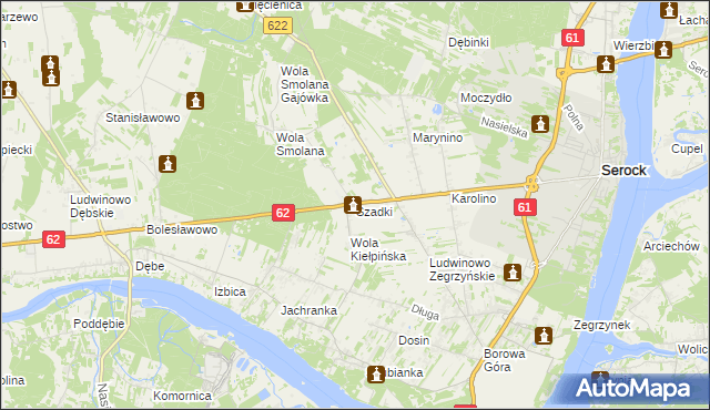 mapa Szadki, Szadki na mapie Targeo