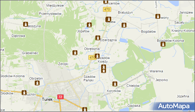 mapa Szadów Księży, Szadów Księży na mapie Targeo