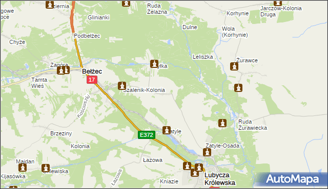 mapa Szalenik, Szalenik na mapie Targeo