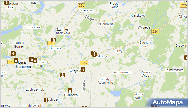 mapa Szatarpy, Szatarpy na mapie Targeo