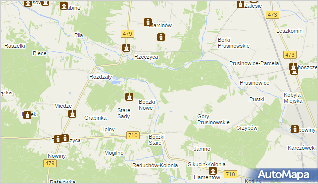 mapa Szczawno Rzeczyckie, Szczawno Rzeczyckie na mapie Targeo