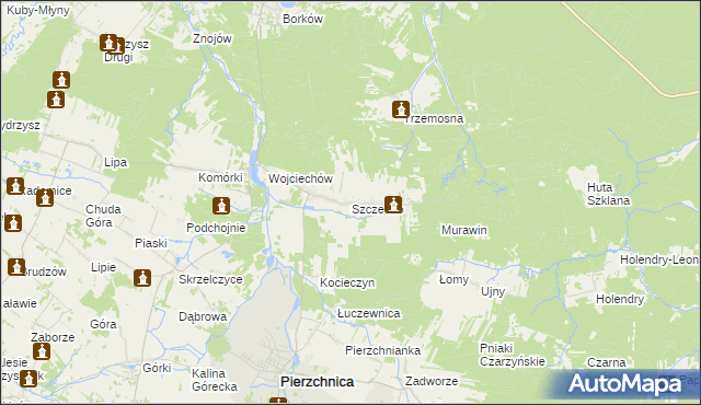 mapa Szczecno, Szczecno na mapie Targeo