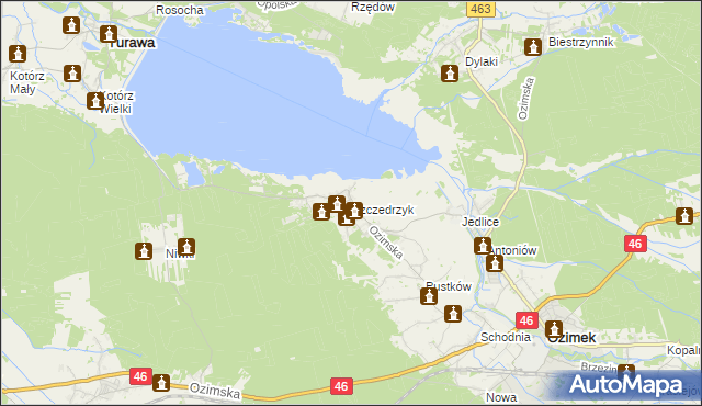 mapa Szczedrzyk, Szczedrzyk na mapie Targeo