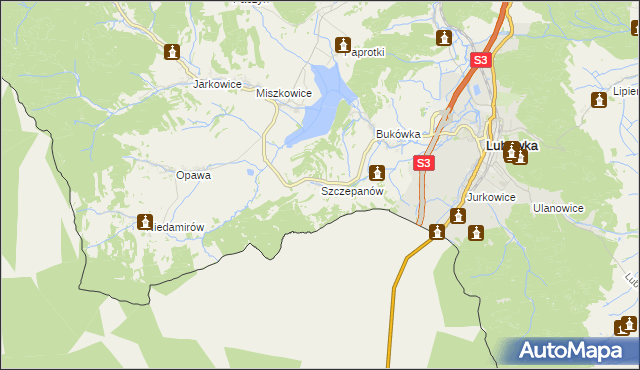 mapa Szczepanów gmina Lubawka, Szczepanów gmina Lubawka na mapie Targeo