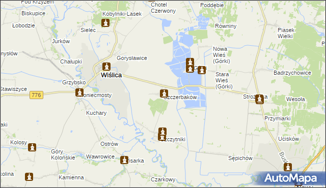 mapa Szczerbaków, Szczerbaków na mapie Targeo