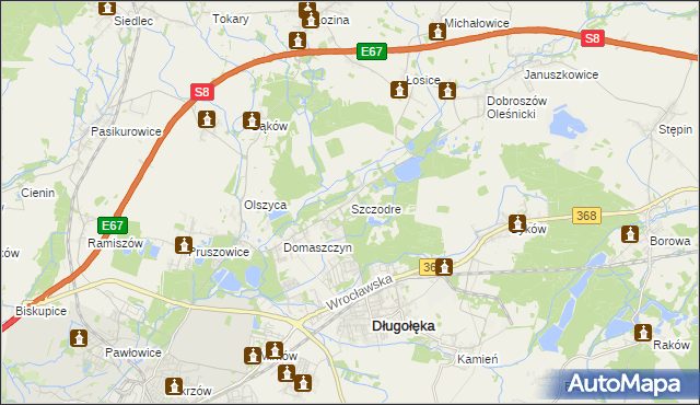 mapa Szczodre, Szczodre na mapie Targeo